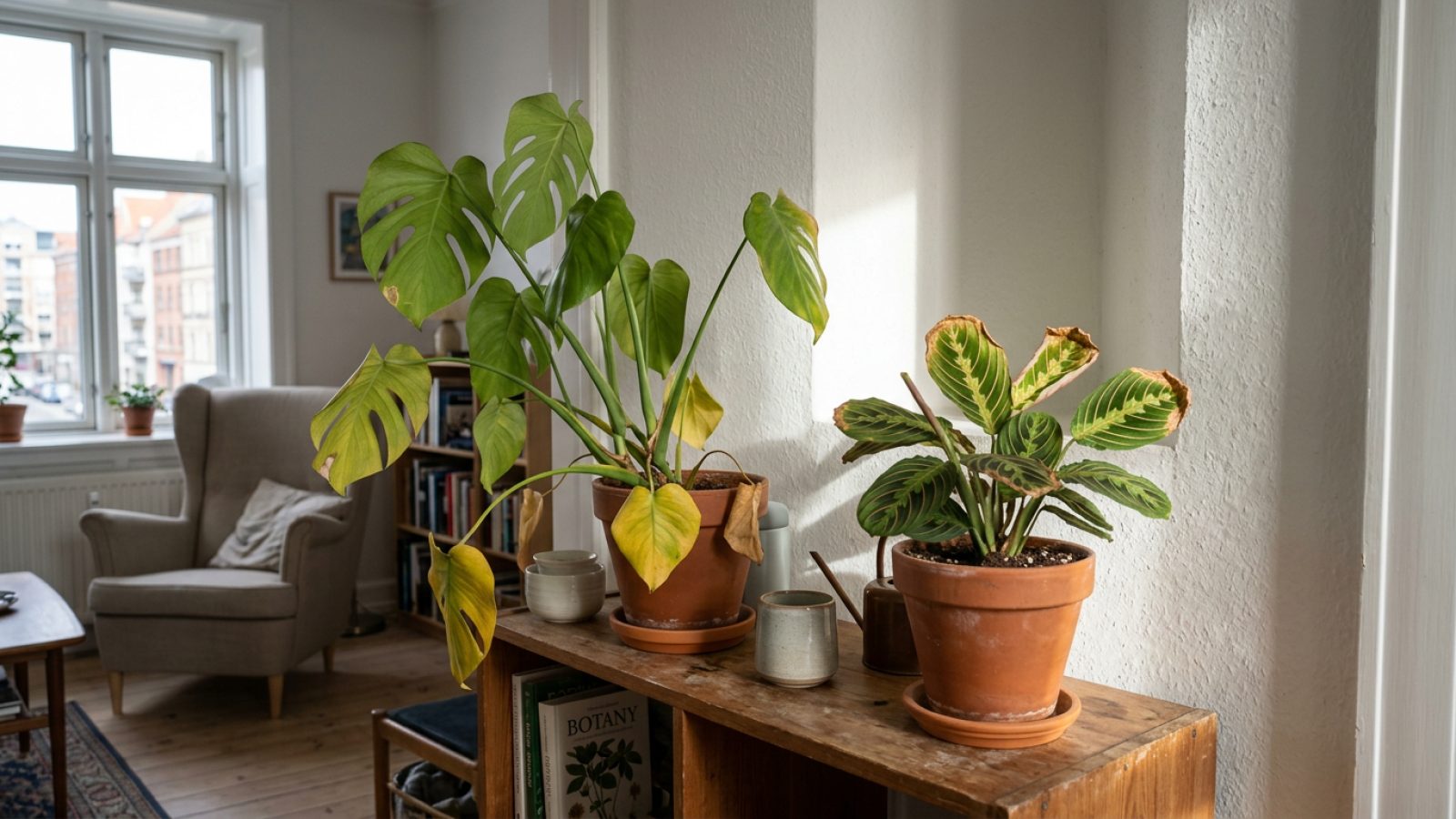 Tegn på for meget eller for lidt lys til stueplanter