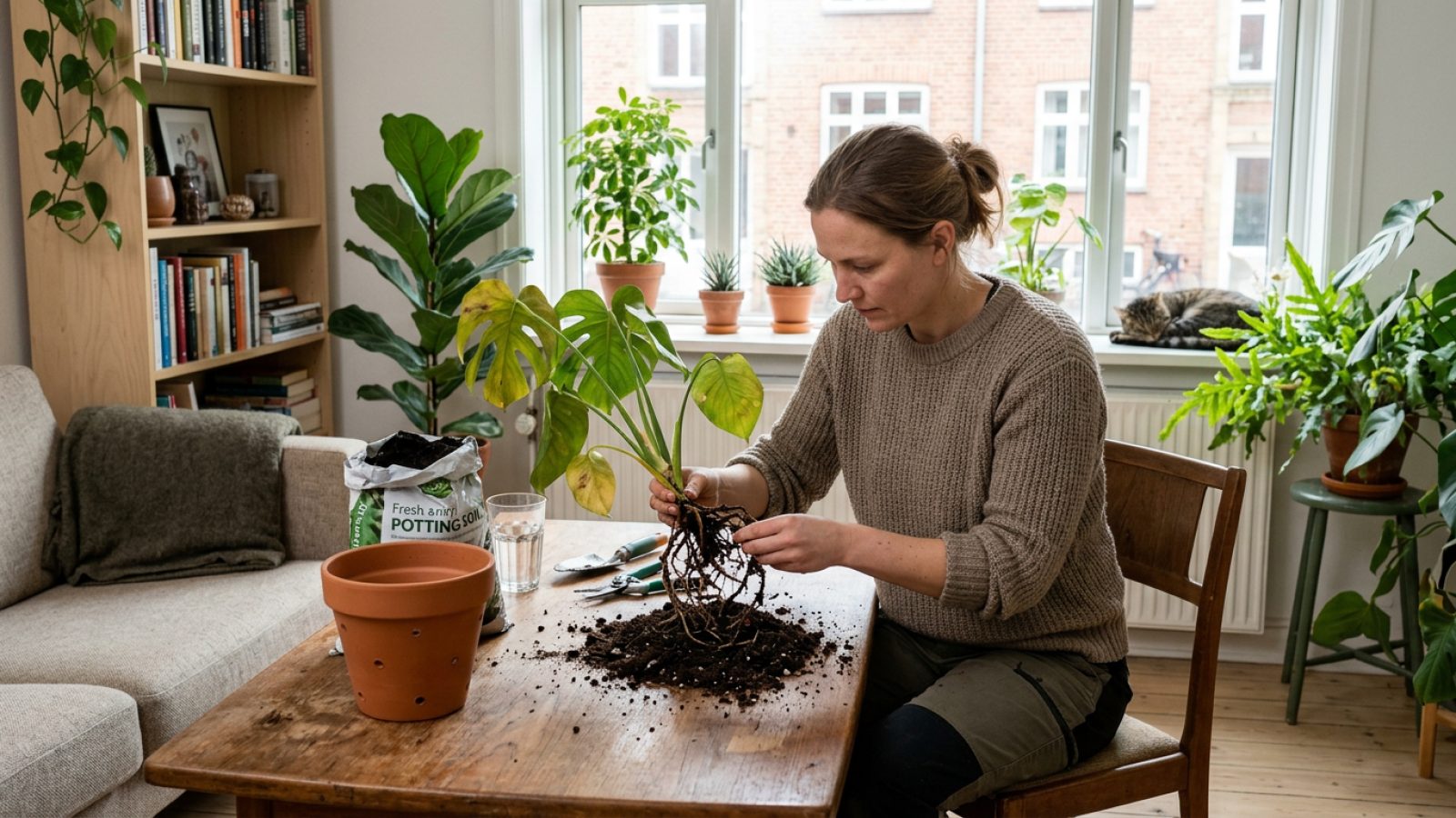 Sådan genopliver du en overvandet stueplante – en praktisk guide til danske hjem