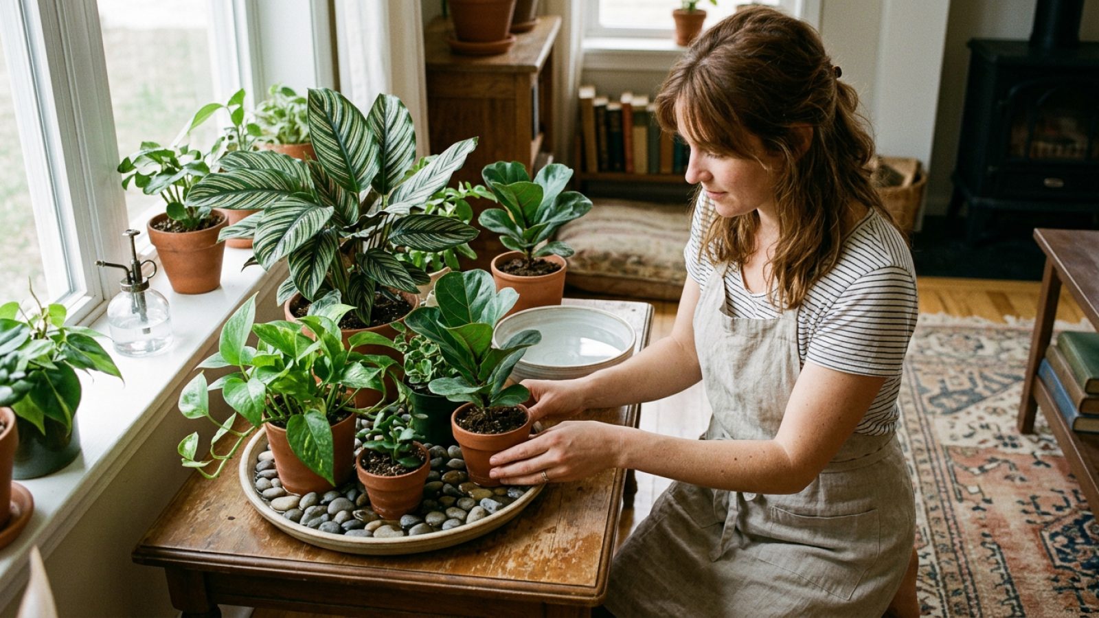 Cómo subir la humedad para plantas de interior sin humidificador: métodos localizados que funcionan