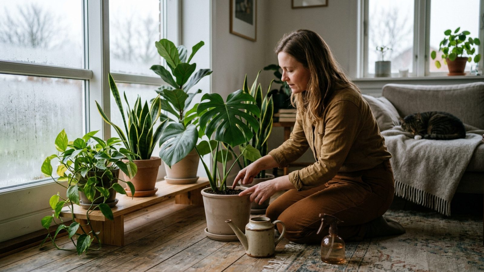 Sådan justerer du vanding af stueplanter efter årstiden – en guide til danske hjem