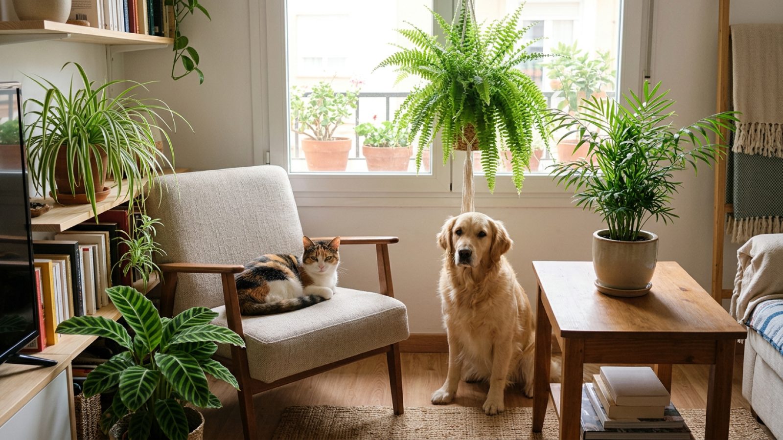 Plantas de interior seguras para mascotas: opciones no tóxicas para hogares con gatos y perros