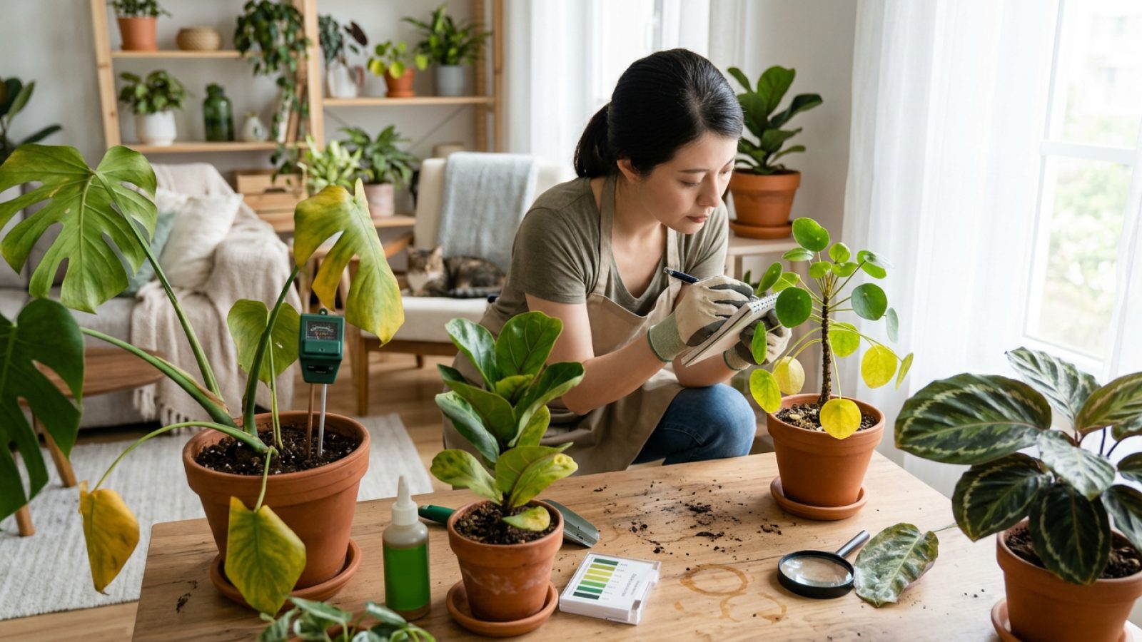 Por qué se ponen amarillas las hojas de las plantas de interior: diagnóstico paso a paso