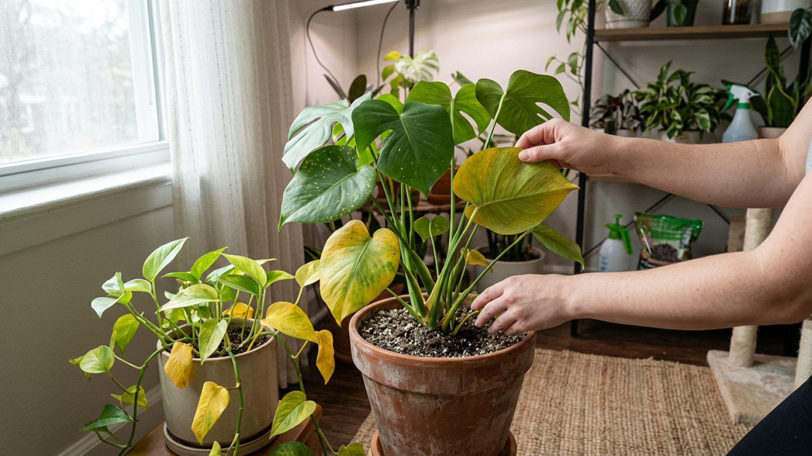 Miksi huonekasvin lehdet kellastuvat? Näin selvität syyn ennen kuin toimit