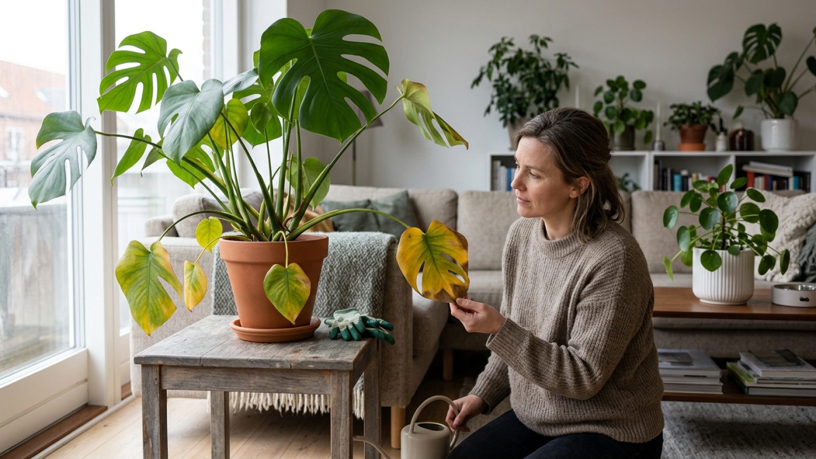 Hvorfor bliver stueplanters blade gule? Find årsagen og hjælp planten