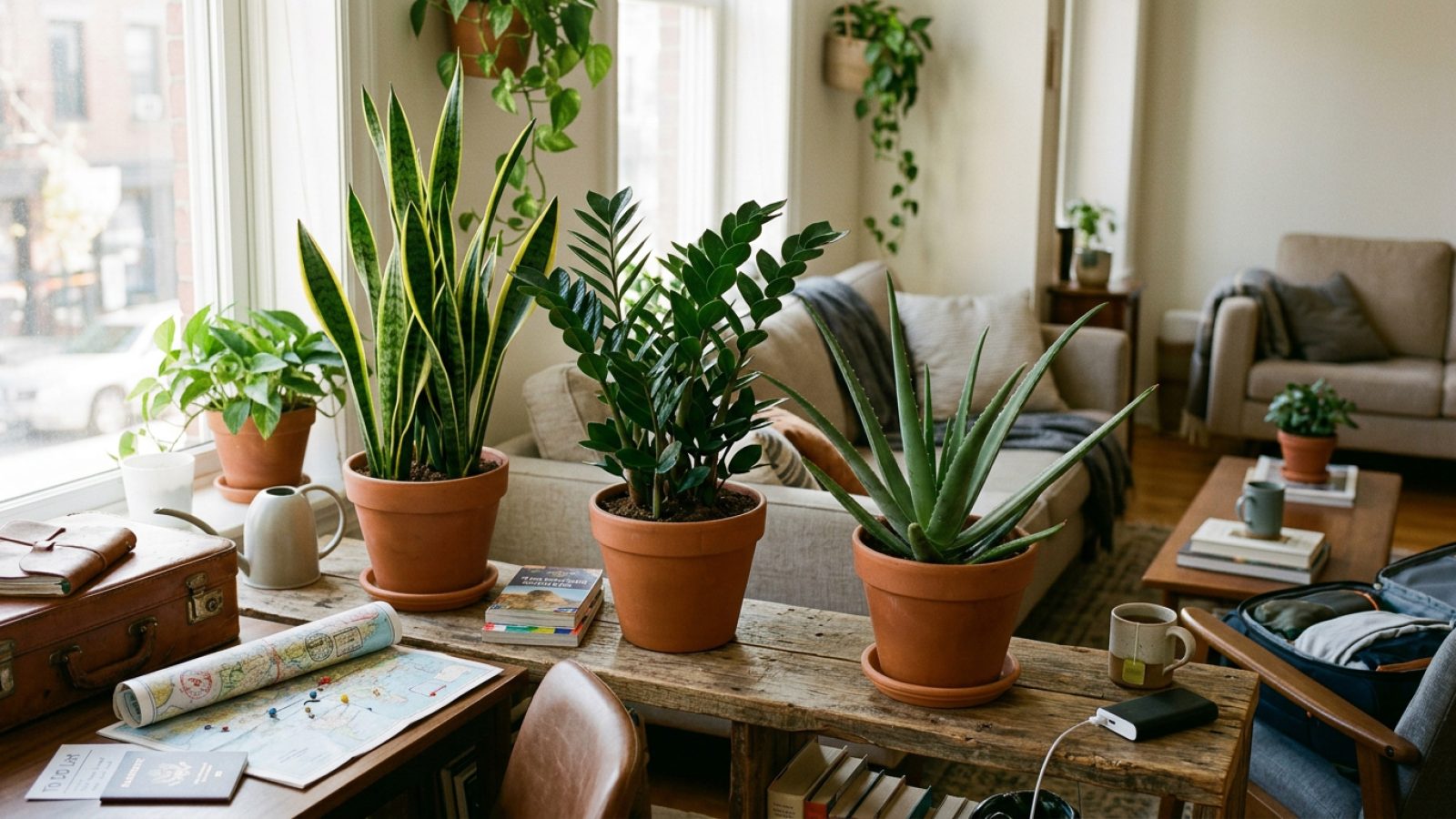 Low Maintenance Indoor Plants for Busy People Who Travel