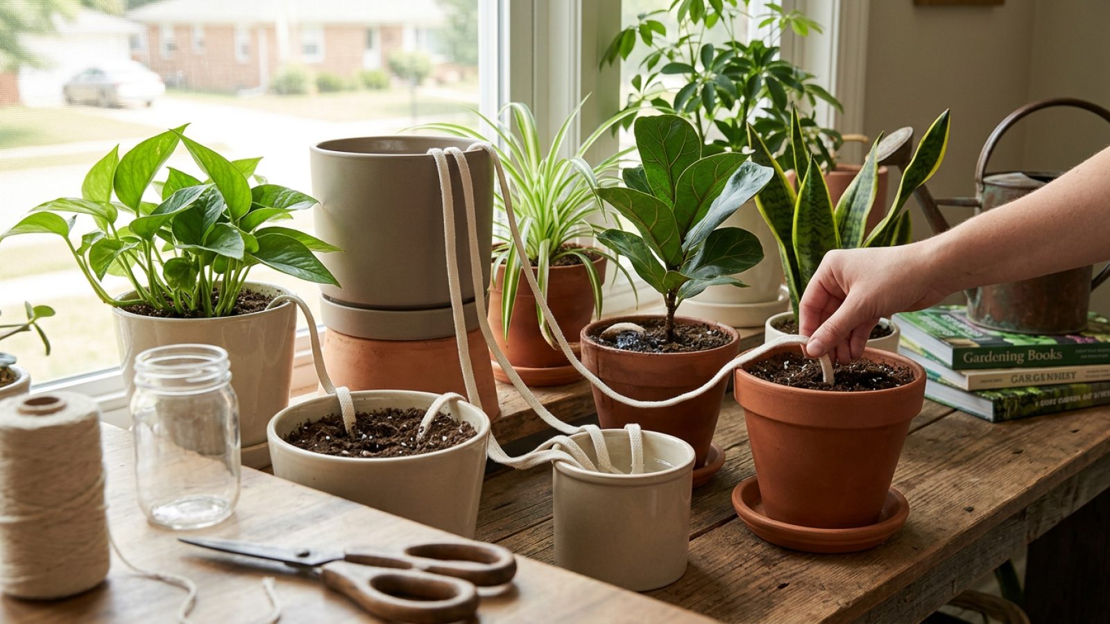 How to Make a Self-Watering System for Indoor Plants While You're Away