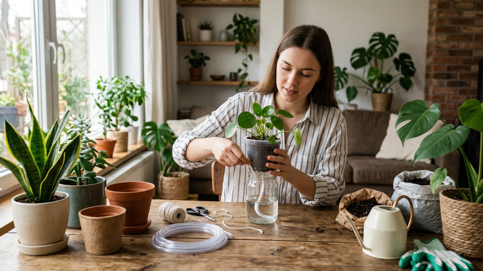 Cómo hacer un sistema de riego automático para plantas de interior