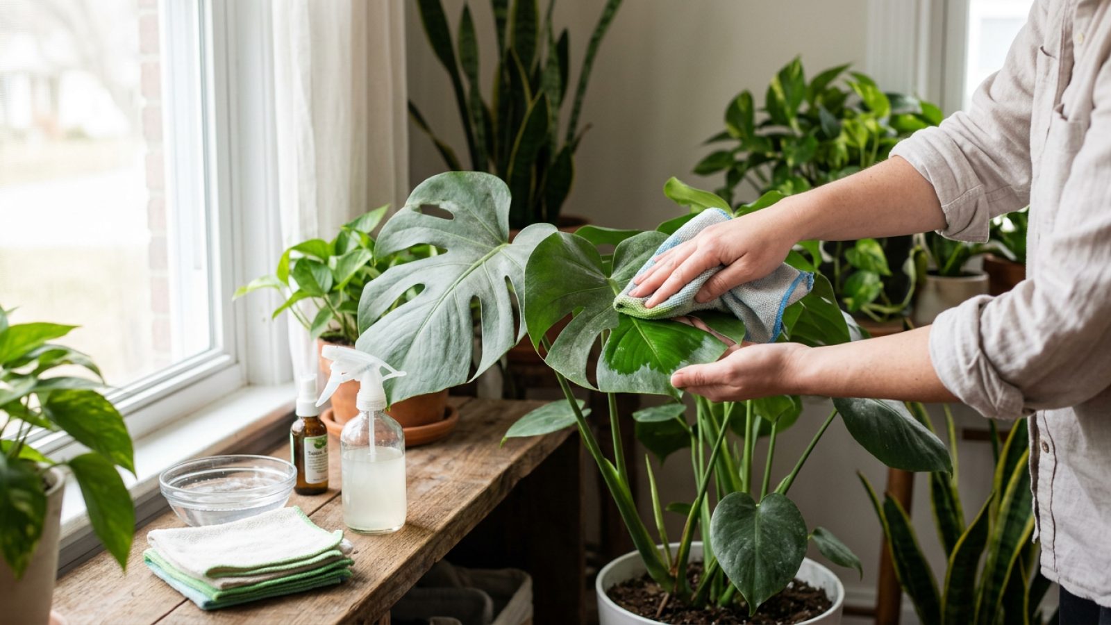 How to Clean Indoor Plant Leaves Without Commercial Leaf Shine